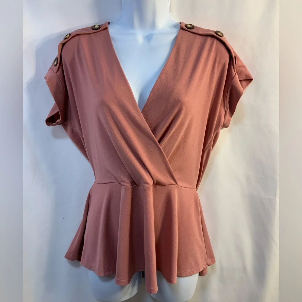 Faith & Joy Women’s Dusty Rose Top - Picture 1 of 6